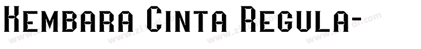 Kembara Cinta Regula字体转换